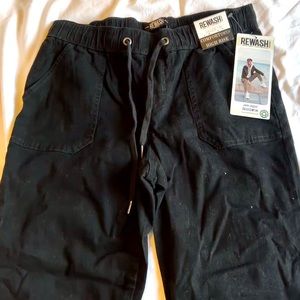 Black Rewash Jogger, Size Medium